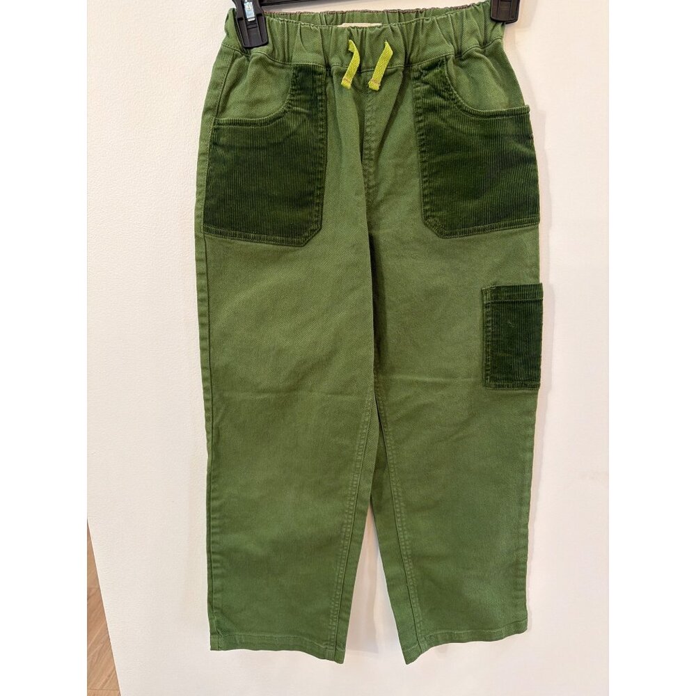 Mini Boden Kids Green Corduroy Patch Pocket Pants 9-10Y